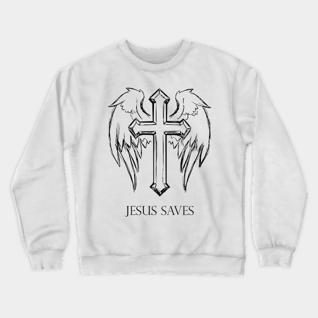 Jesus saves Crewneck Sweatshirt by Treshr